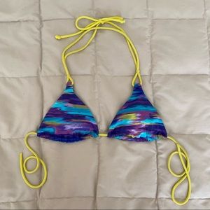 Victoria’s Secret Watercolor Pattern Double String Bikini Top